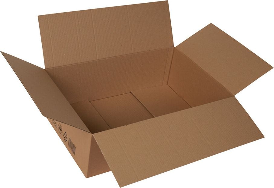 Versandkarton FEFCO 0201 KWP1-031, 594x394x188mm (LxBxH), braun, ohne
Höhenrillung, Pack 25 Stück