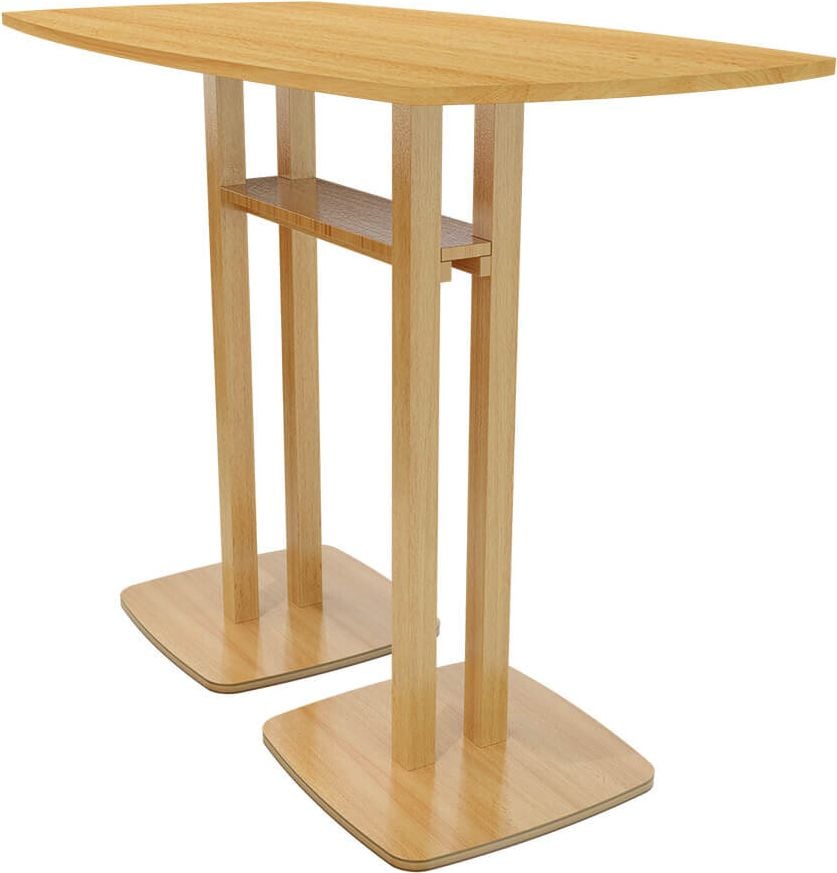 Stehtisch Paperflow Woody TRD114.10, 114x75cm (BxT), 110cm Höhe, rechteckig,
Tischsäule Massivholz, weiß