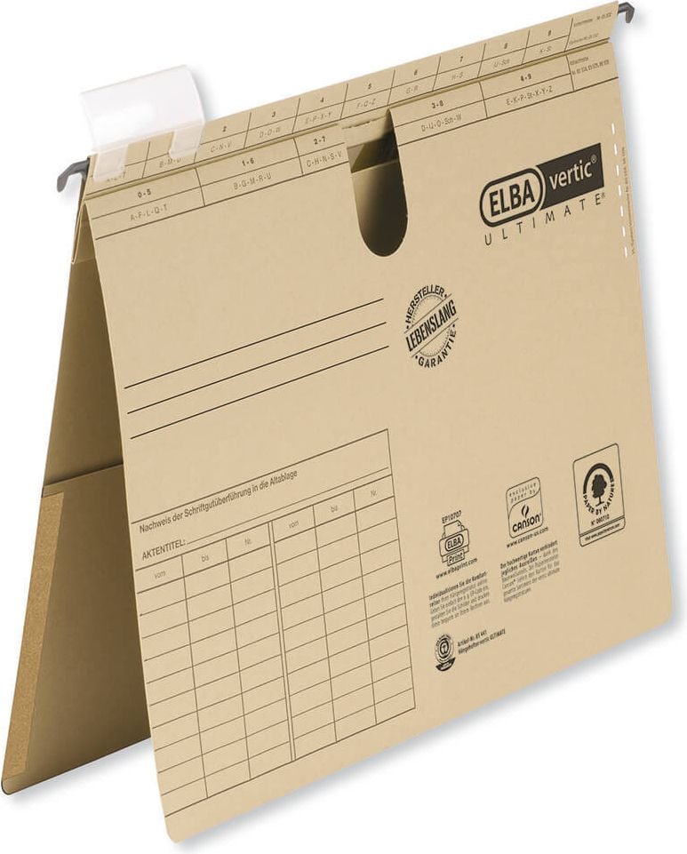 Hängehefter Elba vertic Ultimate 85422/100560117, Amtsheftung, mit Tasche, Cansonkarton 240
g/m²