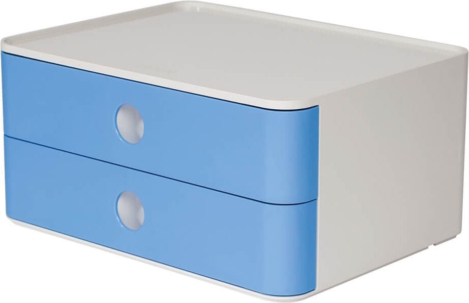 Schubladenbox HAN SMART-BOX ALLISON 1120, für A5, 2 geschlossene Schubladen, ABS-Kunststoff, hellblau