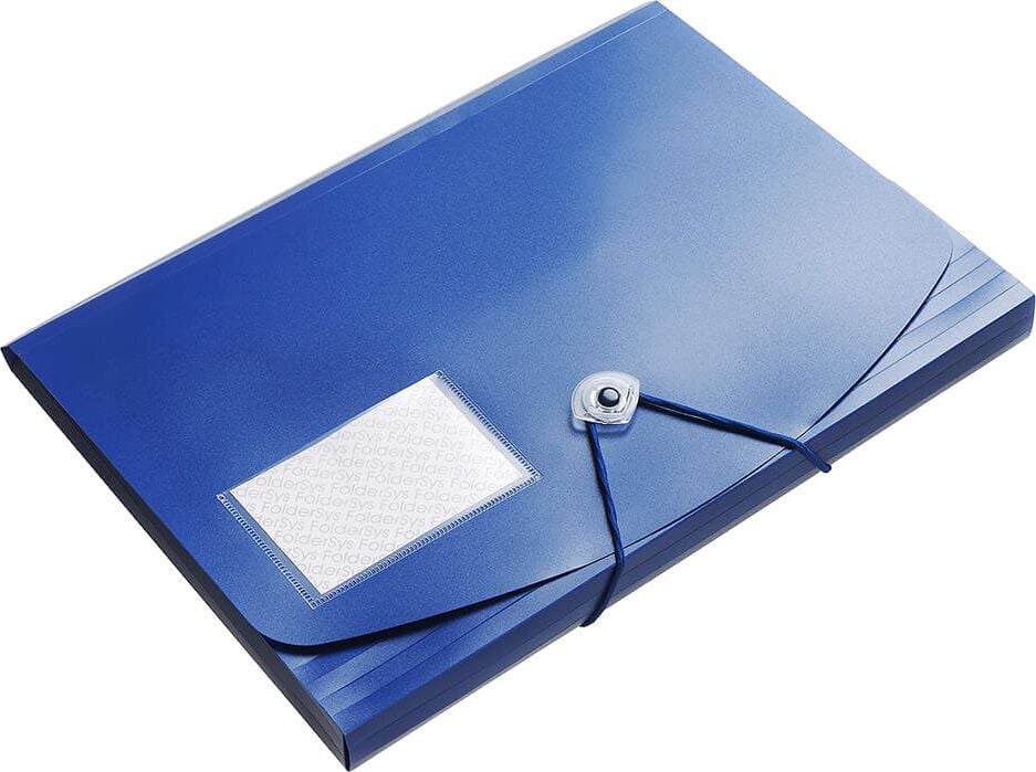 Eckspanner Foldersys JUMBO 10028, A4, Gummizugverschluss, PP, 3
Einschlagklappen, blau