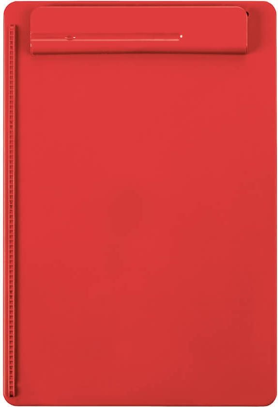 Klemmbretter Maul MAULgo Recycling 23251, A4, 85% recycelter Kunststoff, Papieranschlag
links, Klemme kurze Seite, Blauer Engel, rot