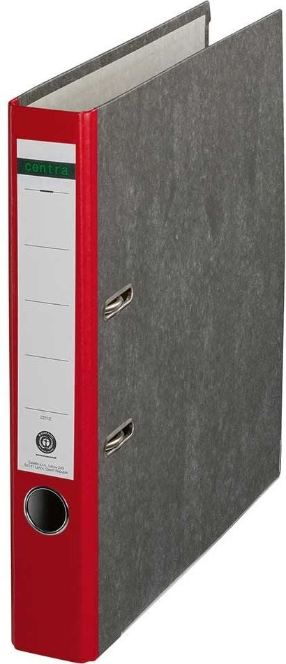 Ordner A4 Standard, 52mm, farbiger Rücken, Wolkenmarmor, A4, 5,2cm Rücken, farbiger Rücken, Blauer Engel, rot