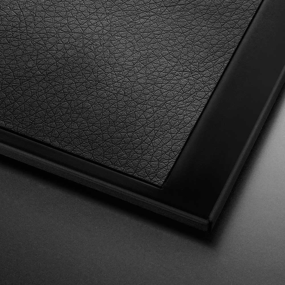Mauspad Sigel cintano: S SA532, 22x20cm, Lederimitat, schwarz