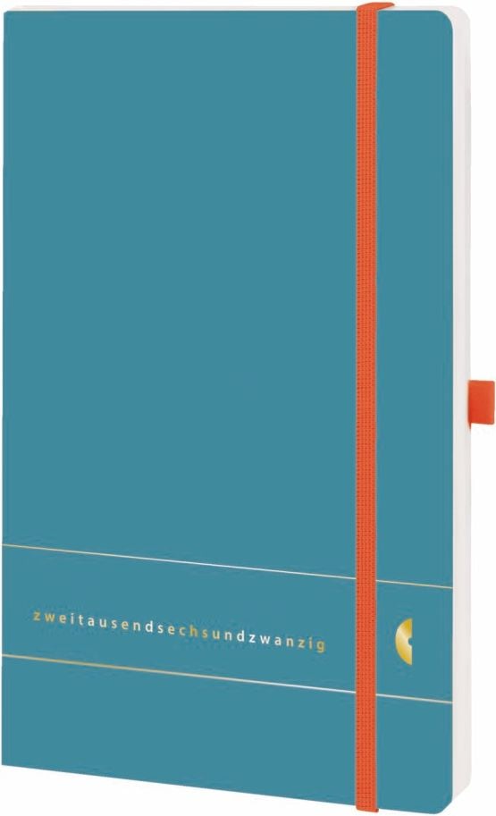 Buchkalender Chronoplan Chronobook Wochenplan 50456/50486, A5, 1 Woche/2 Seiten, Softcover mit
Elementary Prägung, petrol