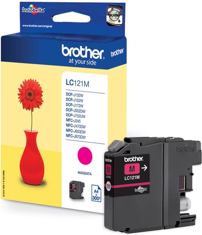 Brother Tintenpatrone LC-121M, magenta, 300 Seiten