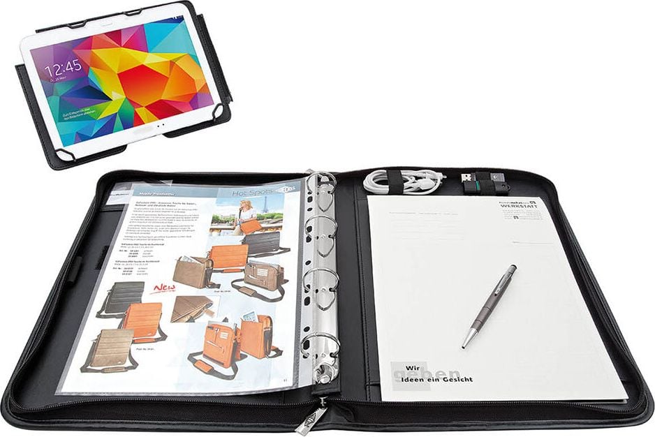 Konferenzmappen Wedo Tablet-Organizer ELEGANCE 5874901, für A4, Kunstleder/Nylon, schwarz