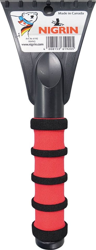 Eiskratzer Nigrin, ergonomischer Softgriff, 25x10cm, Kunststoff, rot/schwarz