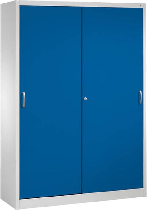 Werkstattschrank CP Serie 2000 Werkzeugschrank 2159-00, 160x195x50cm (BxHxT), 8 Böden,
Mitteltrennwand, 2 Schiebetüren, Bügelgriffe, blau