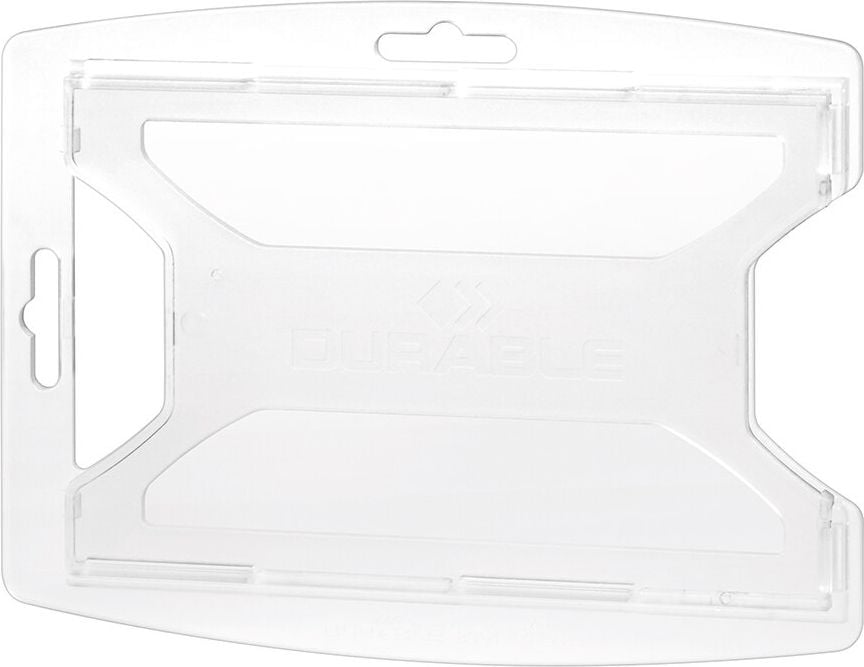 Ausweiskartenhüllen Durable reXycle 895119, 54x85mm Innenmaße, für 1 Karte, ohne Befestigung, 70% recyceltes Polypropylen, Pack 10 Stück