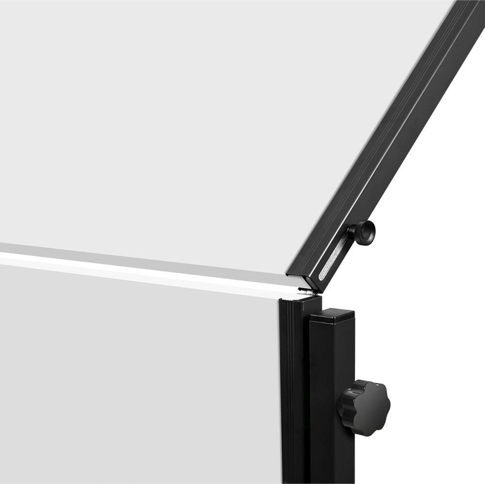 Moderationstafeln Legamaster Premium Plus mobil klappbar, Tafel: 150x120cm (HxB), klappbar, pinnbarer
Karton weiß, höhenverstellbar, Standfuß mit
Rollen, Flipchart-Haken