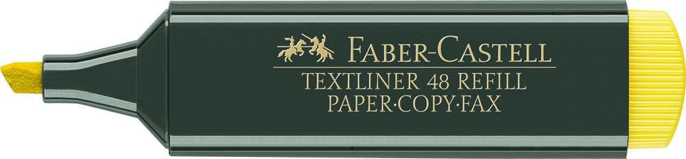 Textmarker Faber-Castell Textliner 48, 1548, ca. 1-5mm, Keilspitze, nachfüllbar, Gehäuse
100% recycelter Kunststoff, gelb