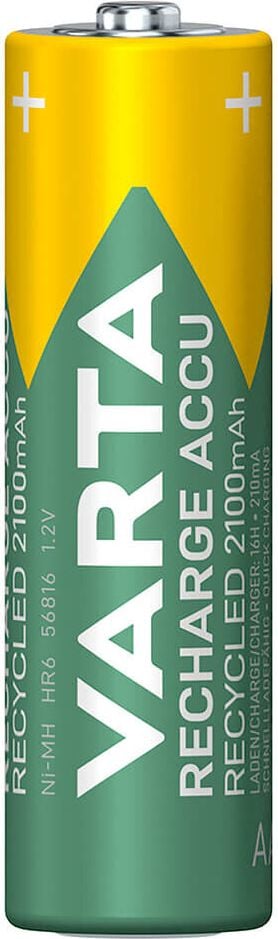 Akkus Varta Recharge Accu Power Recycled Mignon (AA), 1,2 V, 2100mAh, Pack 4 Stück
