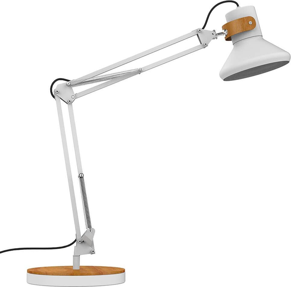 LED-Schreibtischleuchte Unilux BAYA BAMBOO, 12,6 W, 1 austauschbare LED (warmweiß),
Sockel E27, 100lm, Standfuß und Tischklemme, schwarz