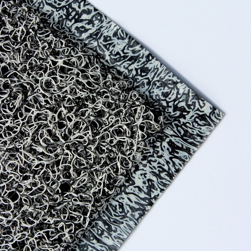 Schmutzfangmatten DOORTEX twistermat EDEMFLVA0008, 50x80cm, rechteckig, Innenbereich, schwarz/weiß
