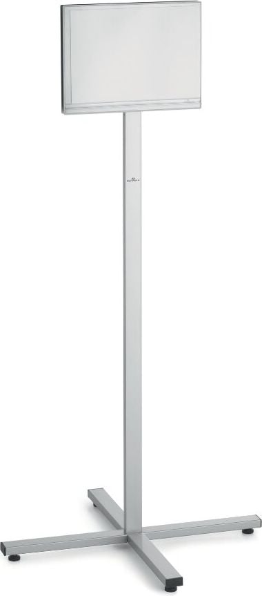 Infoständer Durable A4 INFO STAND OUTDOOR 502057, für DIN A4 hoch+quer, magnetische Plakattasche (IPX5 Norm geprüft), Fußkreuz, anthrazit/grau