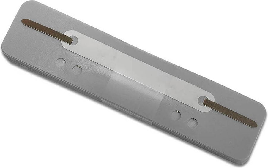 Heftstreifen Corona, 34x150mm, Kunststoff, Kunststoffdeckleiste,
Pack 25 Stück, grau