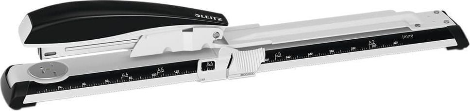 Langarm-Heftgerät Leitz New NeXXt 5560/L1, bis 40 Blatt, Einlegetiefe: variabel bis
300mm, für 24/6, 26/6+24/8 Klammern, schwarz
