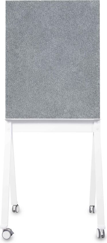 Glasboard Magnetoplan Design Glas- & Pinnboard Mobil, 76x180x60cm, magnetisch, Glasoberfläche,
Filzoberfläche, beidseitige Ablageschalen,
beschreibbar, 4 x feststellbare Rollen, weiß