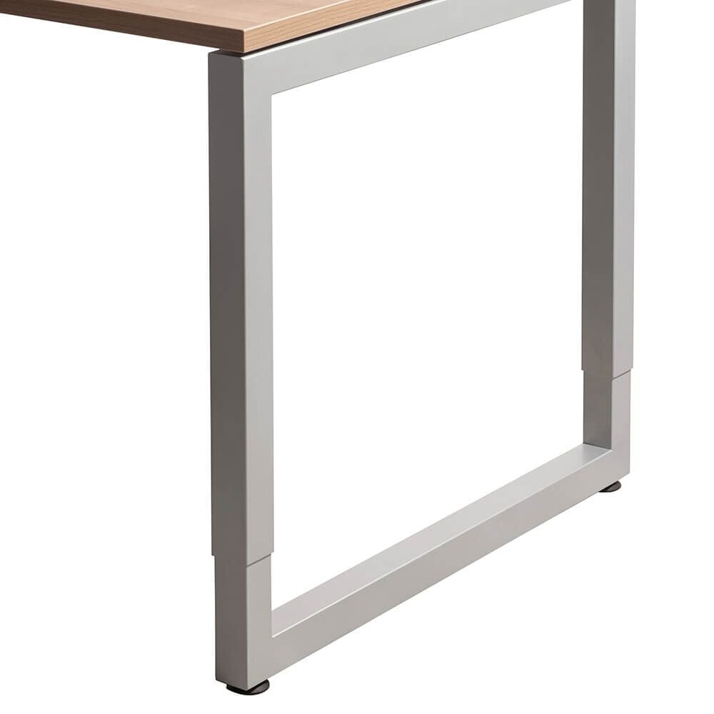 Schreibtisch Hammerbacher RS16, 160x80cm (BxT), 65-85cm Höhe, rechteckig,
O-Fußgestell eckig, buche