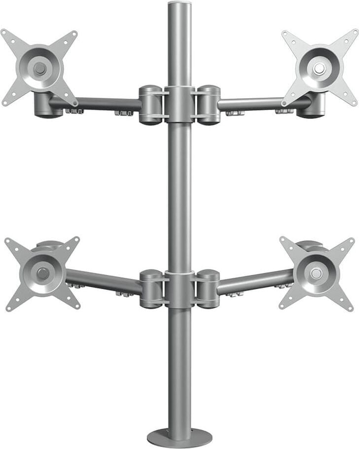 Monitorhalter Dataflex Viewmate Monitorarm 52.622, 4 Arme, Tragfähigkeit bis zu 12 kg pro Arm,
höhenverstellbar, Klemmhalterung und
Kabellochhalterung, silber, silber