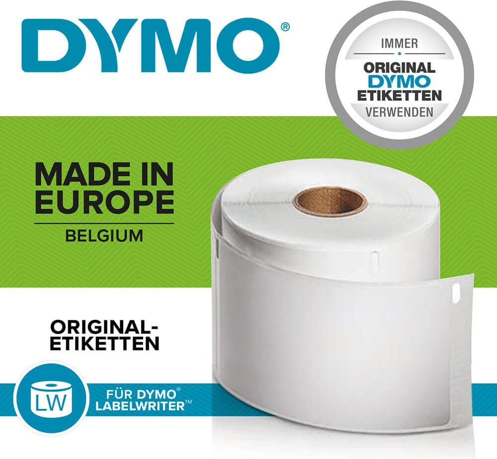 Rollen-Adressetiketten Dymo 2093093, 36x89mm, Papier, weiß, permanent haftend,
Vorteilspack 12 Rollen à 260 Etiketten