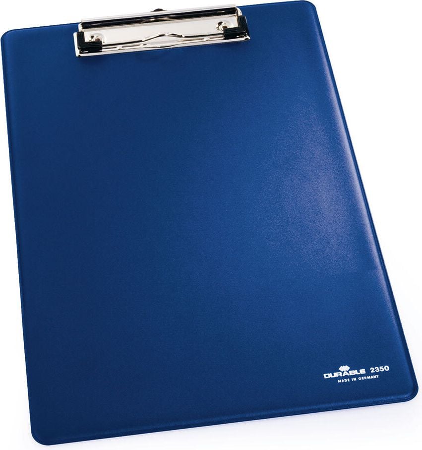 Klemmbretter Durable 2350, Blockklemme A4, Weichfolie,
Klemme kurze Seite, blau