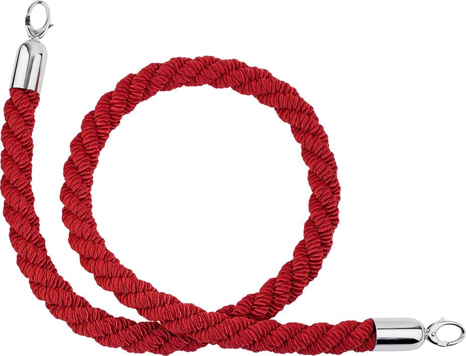 Seilständer-Nylonkordel Alco 8043, Chrom/Nylon, farbige Kordel (150cm), rot