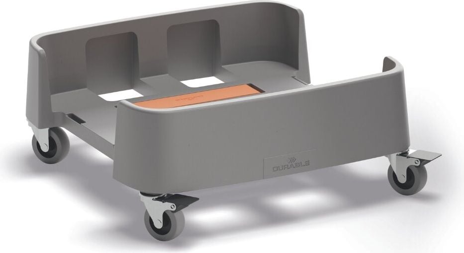 Abfallfahrwagen Durable Durabin 90LrPP, 4 Lenkrollen, quadratisch, belastbar bis
100kg