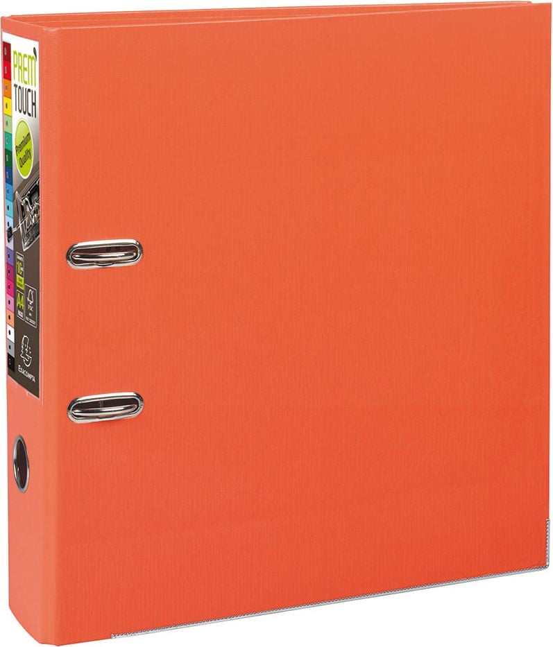 Ordner A4 Exacompta Prem Touch 533E, 80mm, PP, A4 Überbreite, 8cm Rücken, PP-Folie, orange