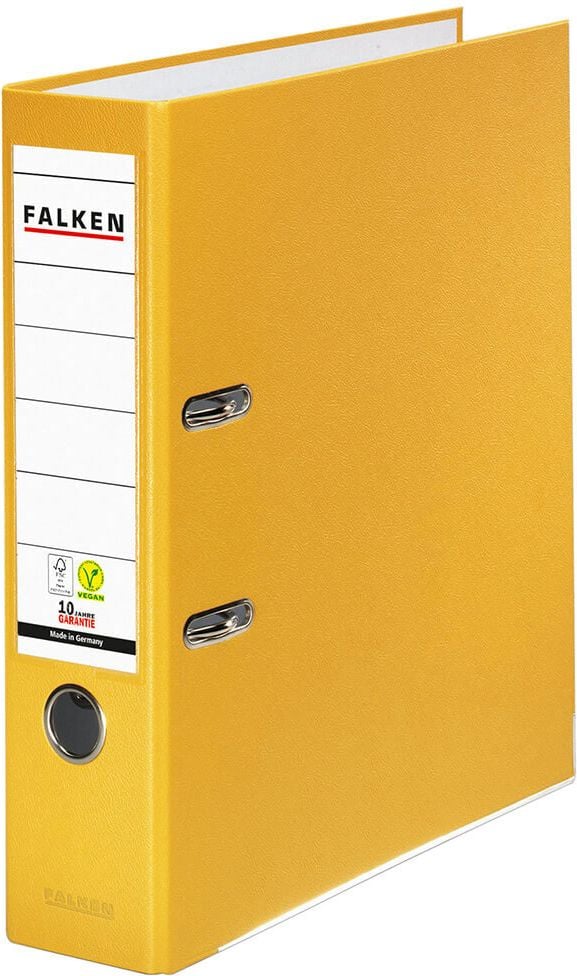 Ordner A4 Falken PP-Color 099840, 80mm, PP, A4, 8cm Rücken, PP-Folie, gelb