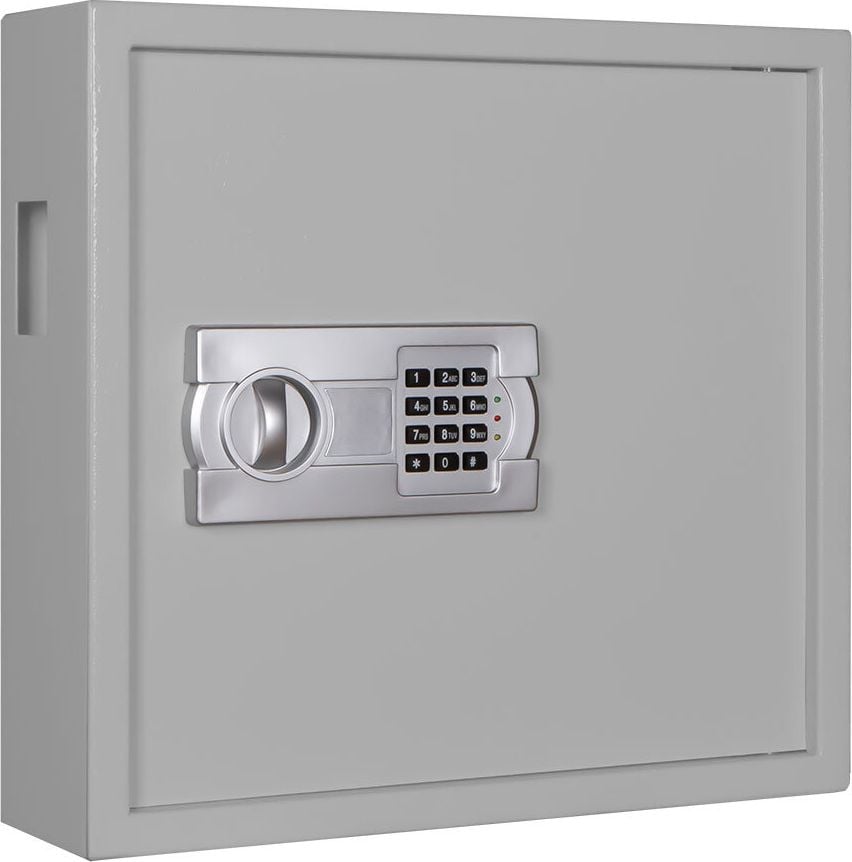 Schlüsselschrank Format SLE 80 001353-00000, für 80 Schlüssel, Einwurfschlitz, Elektronikschloss, Stahlblech, hellgrau, hellgrau
