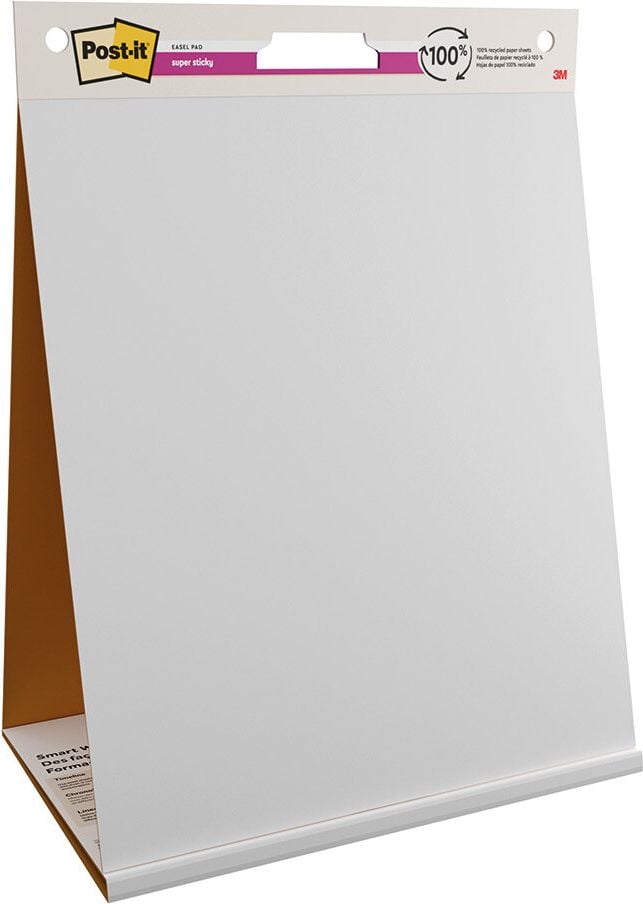 Tischflipchart Post-it Meeting Chart TableTop 563R, 50,8x58,4cm Block mit Aufsteller, Block 20
Blatt, weiß, unliniert