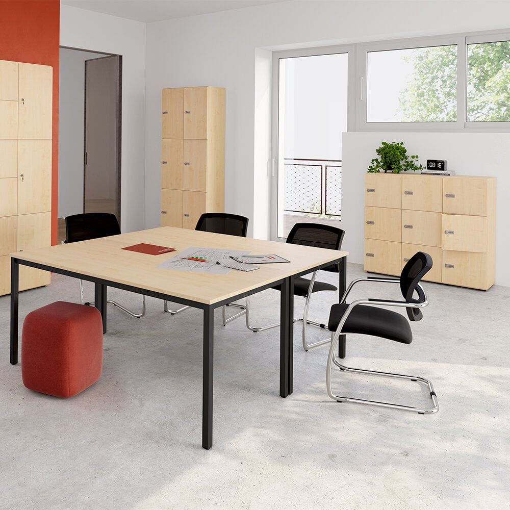 Schließfachschrank Hammerbacher V234L3 ZS, 40 x 42 x 110 cm (BxTxH), 3 Ordnerhöhen, 3 Türen, mit Zahlenschloss, 3 Fächer, ahorn