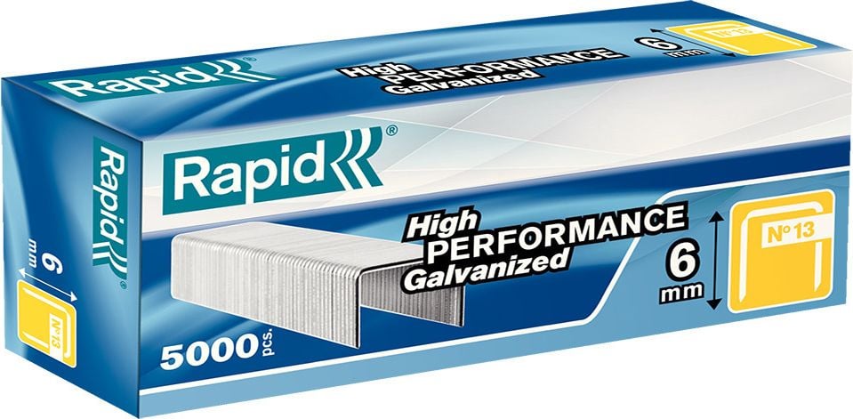 Heftklammern Rapid 13/6 11830700, Feindraht, Pack 5.000 Stück