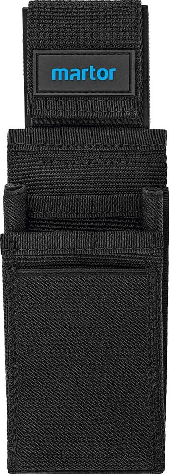 Gürteltasche MARTOR L 9922.08, 215x68x40mm, 3 Fächer, 2 Schlitze, Nylon, Clip- und Klettbefestigung, schwarz