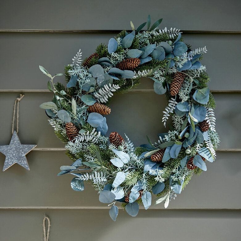 Weihnachtskranz EVERLANDS Modern, 40x8cm (DxH), PVC, für den Innenbereich,
grün/silber