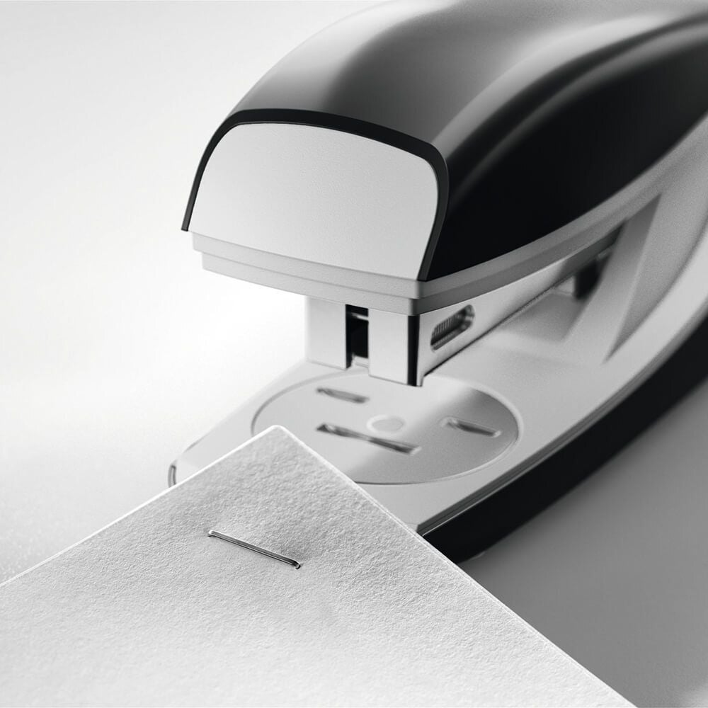 Heftgerät Leitz New NeXXt Style 5562, bis 30 Blatt, Einlegetiefe: 38mm, für 24/6
und 26/6 Klammern, weiß