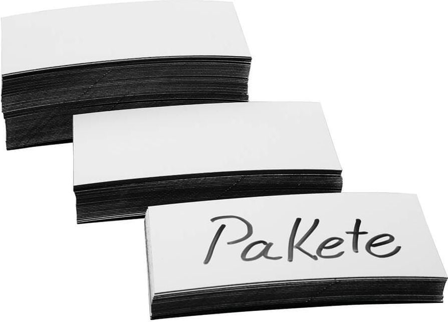 Magnetetiketten Magnetoplan 1531106, 100x30mm (BxH), 0,6mm stark, magnetisch,
Pack 100 Stück, weiß