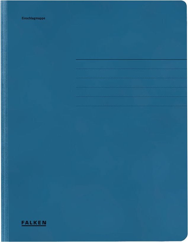 Jurismappen Falken Einschlagmappen, DIN A4, 3 Jurisklappen, Manilakarton (RC) 320 g/m², blau