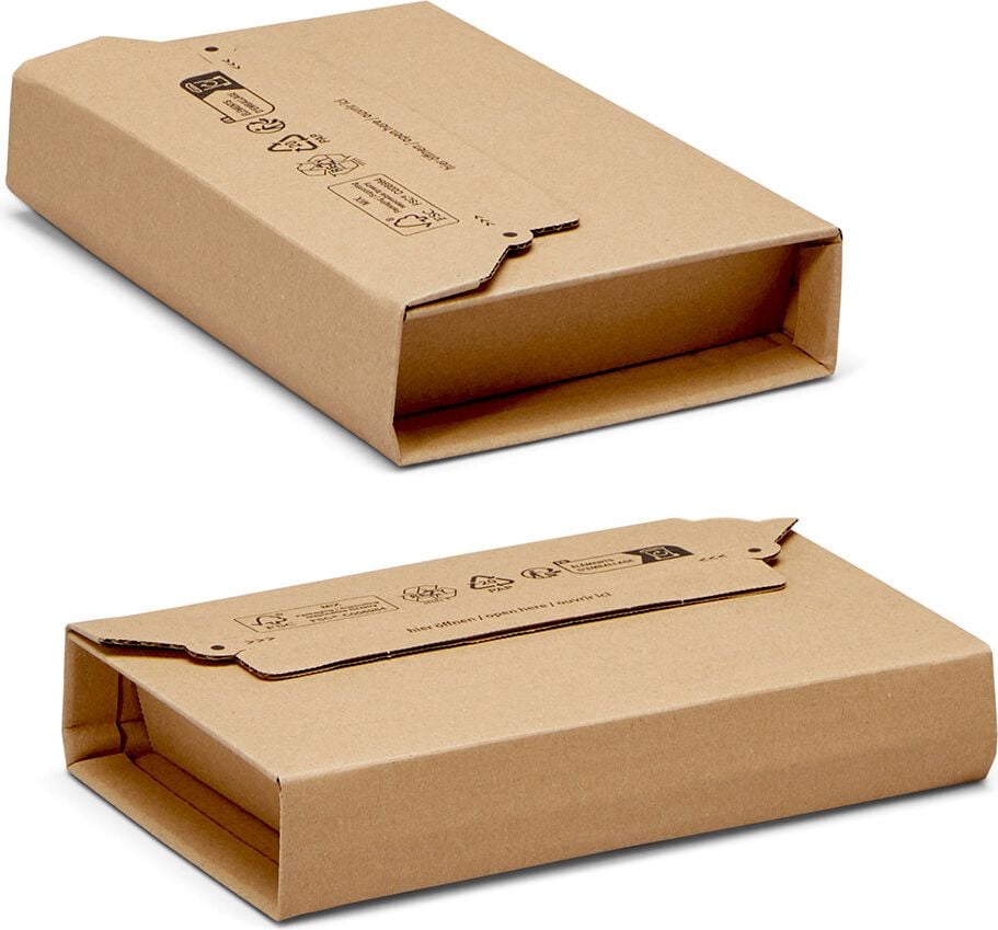 Universalverpackungen KBV-217, A5, Innenmaß: 217x155x60mm (LxBxH), variable
Höhe, B-Welle, braun, Pack 20 Stück