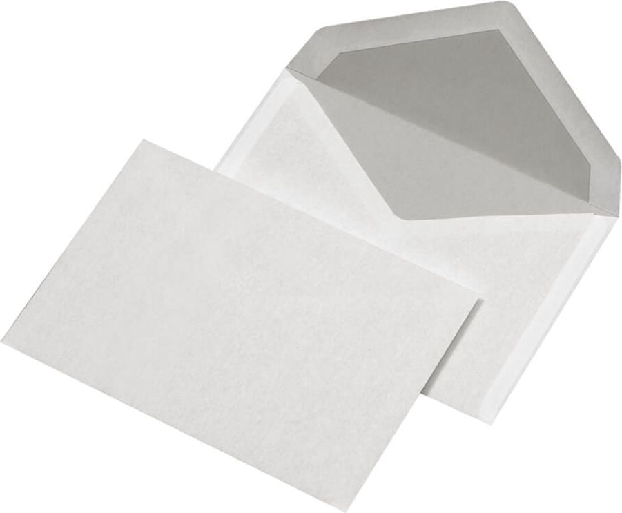 Briefumschläge C6, 114x162mm, weiß, gummiert, Pack 100 Stück
