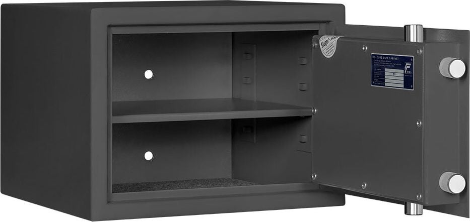 Möbeleinsatztresor Format MT 1 112325-60000, 30x40,5x38,5cm, 24kg, Doppelbartschloss, Sicherheitsstufe S1 gemäß EN 14450, 36 Liter Volumen, dunkelgrau