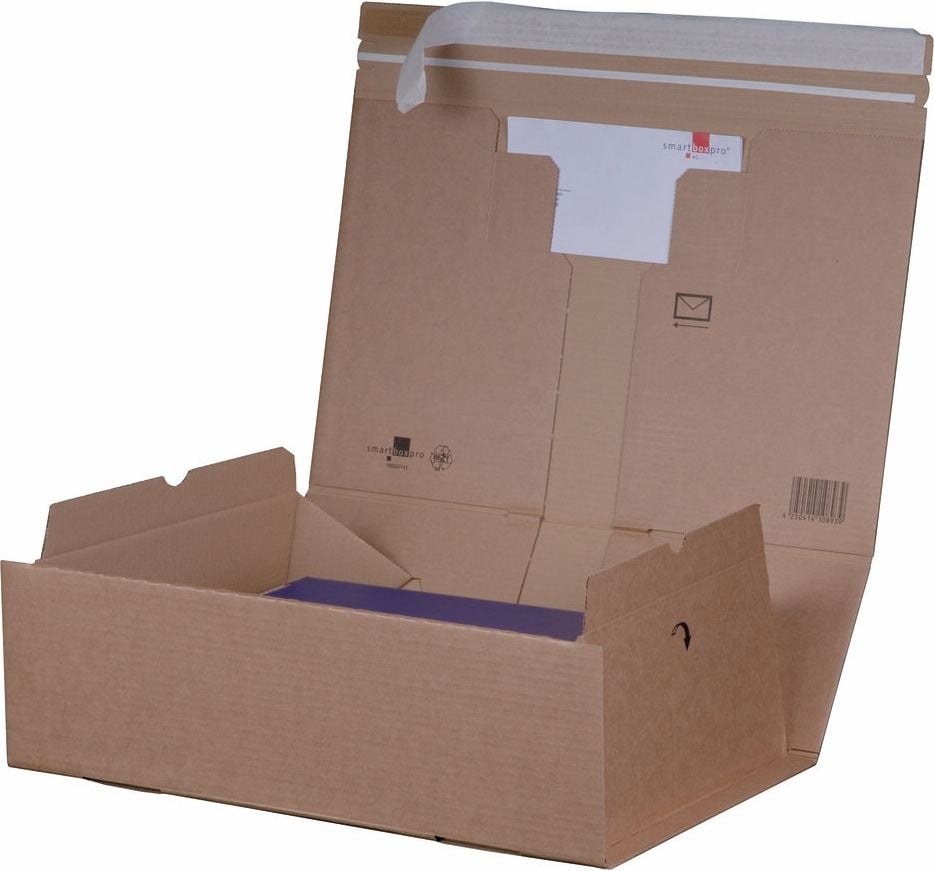 Versandverpackung Smartbox Pro PACK-BOX 211104320, A4, Innenmaße: 305x210x110mm, (LxBxH), Haftklebung, Wellpappe, braun, Pack 20 Stück
