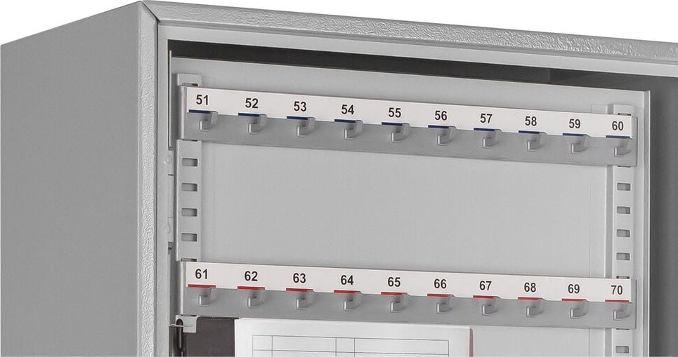 Schlüsselschrank Format S 150 001001-00000, für 150 Schlüssel, Zylinderschloss,
Stahlblech, hellgrau, hellgrau