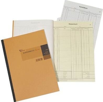 Kassenbuch Sindri 3758/86-26532, A4, Bruttoverbuchung, 2x50 Blatt