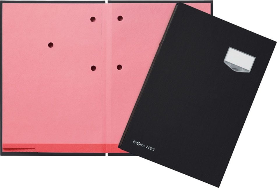 Unterschriftsmappen Pagna DE LUXE 24102, A4, Kunststoffeinband, 10 Fächer, schwarz