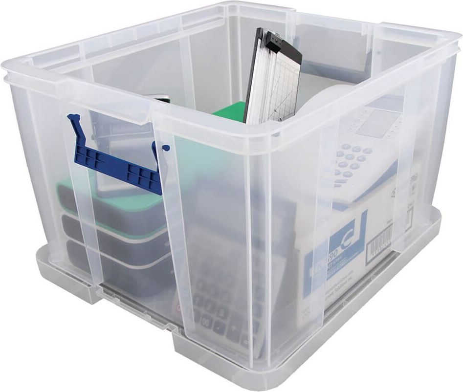 Aufbewahrungsboxen Fellowes Bankers Box ProStore 7730901, 48 Liter, Außenmaße: 480x440x315mm (BxTxH),
Kunststoff (PP), mit Deckel, transparent