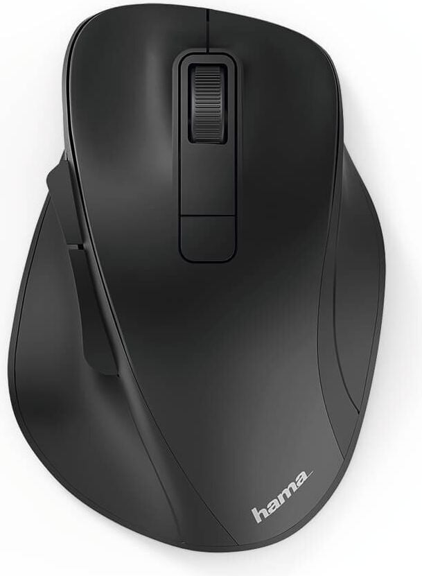 Maus Hama MW-500 Recharge 00173032, Funk, 6 Tasten, optischer Sensor, schwarz