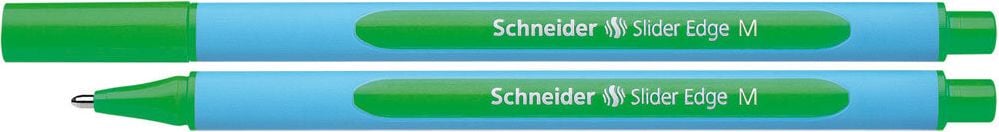 Kugelschreiber Schneider Slider Edge M 1521, Einweg, Strichbreite M ca. 0,5mm, Kappe in Schreibfarbe, grün